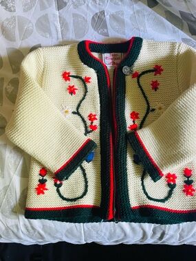 authentic vintage Bavarian Isar-Trachten children's traditional knit jacket